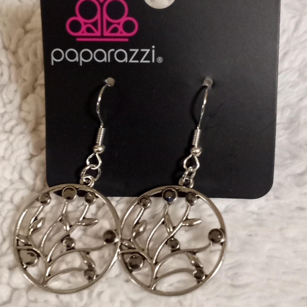 Bedazzlingly Branching Silver Earrings